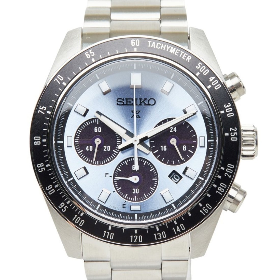 Seiko Prospex Speedtimer Watch SBDL109 Solar Blue Dial Stainless Steel Curved Sapphire Men's SEIKO: --- Catalog ---Category: SizeWrist Size: 18.5cm / 7.28''Case Diameter: 41.3mm / 1.63''Category: DesignType: WristwatchGender: MenColor (Dial): BlueMaterial (Band): Stainless steelMaterial (Case): Stai