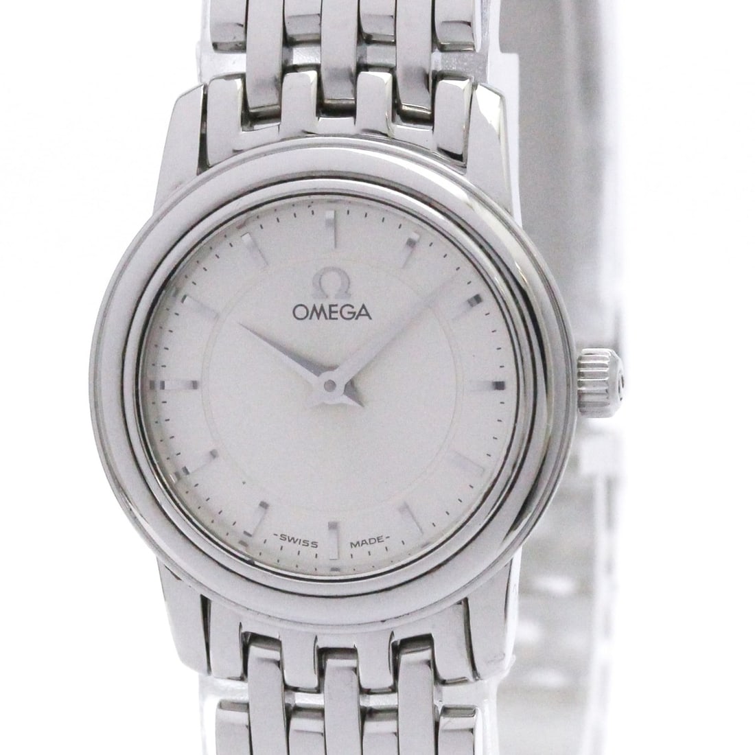 OMEGA De Ville Prestige Stainless Steel Ladies Watch 4570.31 Polished: --- Catalog ---Category: SizeCase Diameter: 27mm / 1.06''Category: DesignType: WristwatchStyle: Dress/FormalGender: WomenColor (Dial): SilverMaterial (Band): Stainless steelMaterial (Case): Stainless 