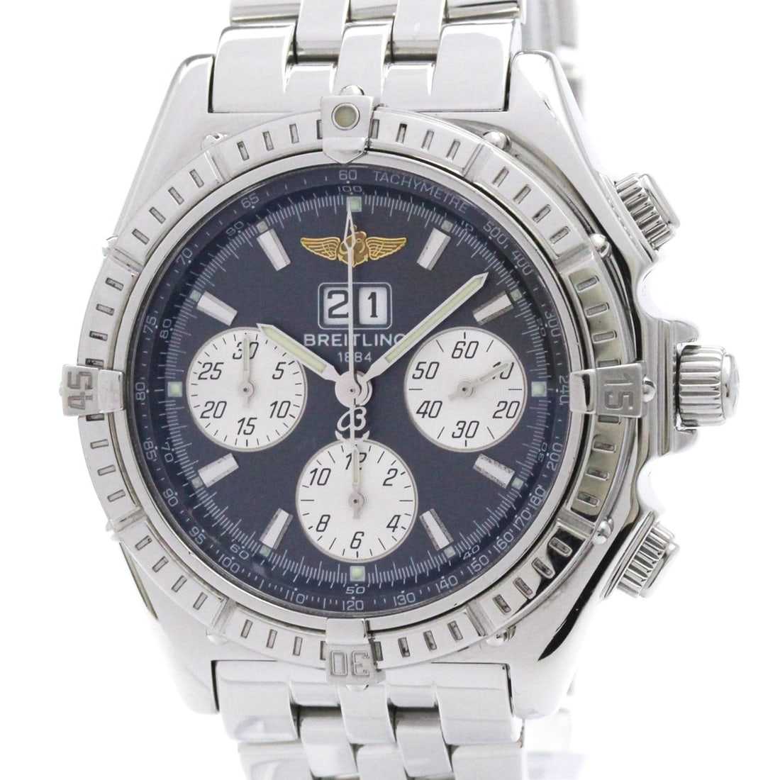 BREITLING Crosswind Special Steel Automatic Mens Watch A44355 Polished: --- Catalog ---Category: SizeCase Diameter: 44mm / 1.73''Category: DesignType: WristwatchStyle: SportGender: MenColor (Dial): GrayMaterial (Band): Stainless steelMaterial (Case): Stainless steelCatego