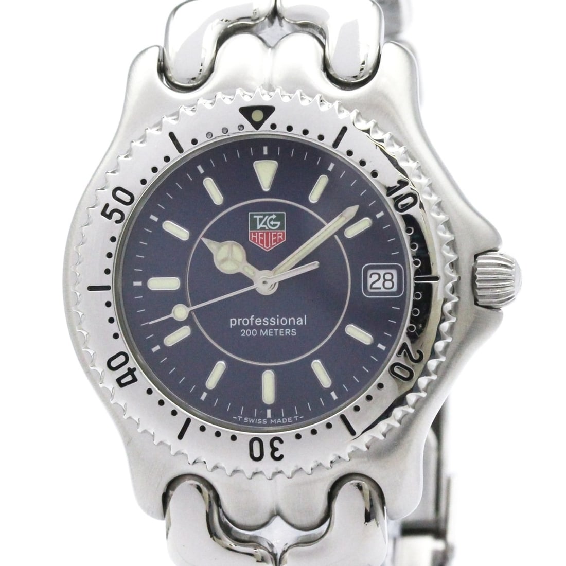 TAG HEUER Sel Professional 200M Steel Quartz Mens Watch WG111A Polished: --- Catalog ---Category: SizeCase Diameter: 38mm / 1.5''Category: DesignType: WristwatchStyle: Dress/FormalGender: MenColor (Dial): BlueMaterial (Band): Stainless steelMaterial (Case): Stainless steel
