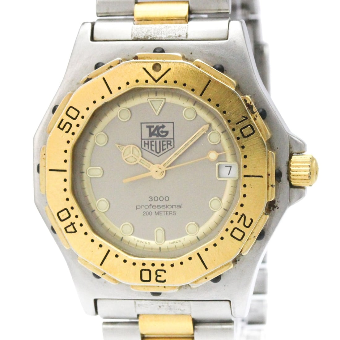 TAG HEUER 3000Proffesional 200M Gold Plated Steel Mens Watch 934.206 (1 of 18)
