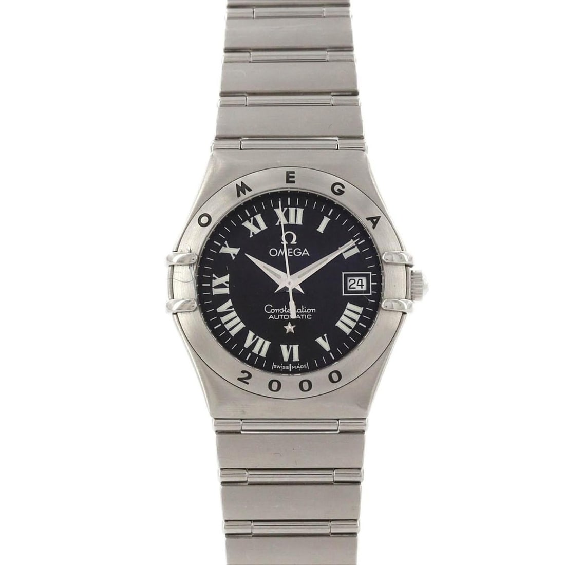 Omega Constellation 2000 1594.50 Stainless Steel Automatic Watch: --- Catalog ---Category: SizeWrist Size: 14cm / 5.51''Case Diameter: 27.5mm / 1.08''Category: DesignType: WristwatchGender: WomenColor (Dial): BlackMaterial (Band): Stainless steelMaterial (Case): Sta