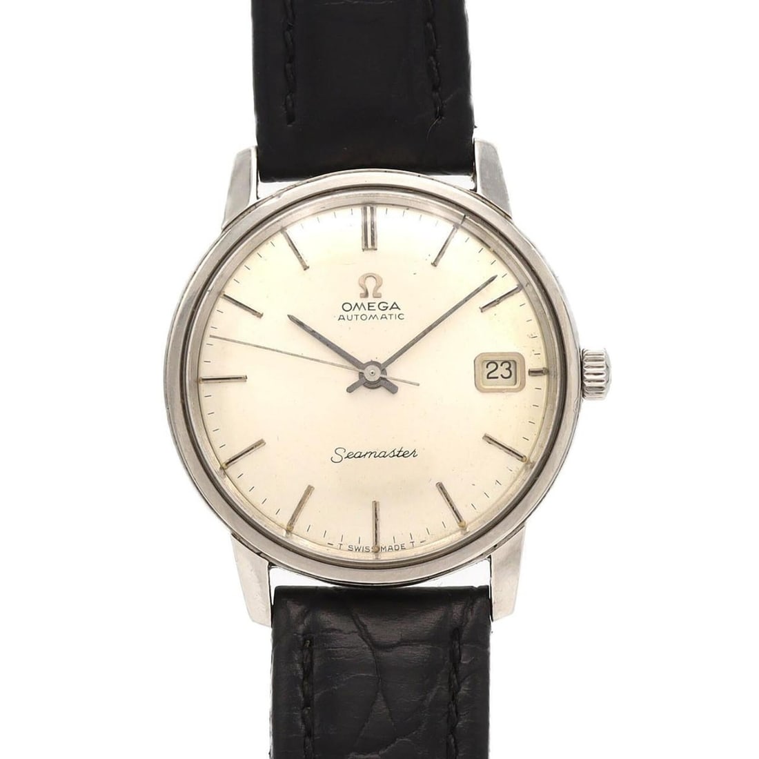 Omega Seamaster Stainless Steel Automatic Watch: --- Catalog ---Category: SizeCase Diameter: 34.5mm / 1.36''Category: DesignType: WristwatchGender: MenColor (Dial): SilverMaterial (Case): Stainless steelCategory: GeneralBrand: OmegaCategory: Movemen
