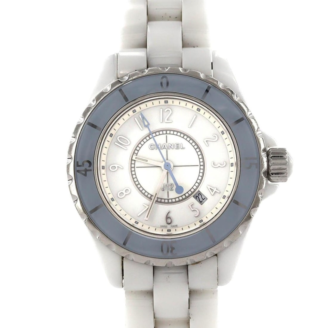 Chanel J12 Soft Blue 33mm LIMITED H4340 Ceramic Quartz Watch: --- Catalog ---Category: SizeWrist Size: 17cm / 6.69''Case Diameter: 33mm / 1.3''Category: DesignType: WristwatchGender: MenColor (Dial): WhiteMaterial (Band): CeramicMaterial (Case): CeramicCategory: