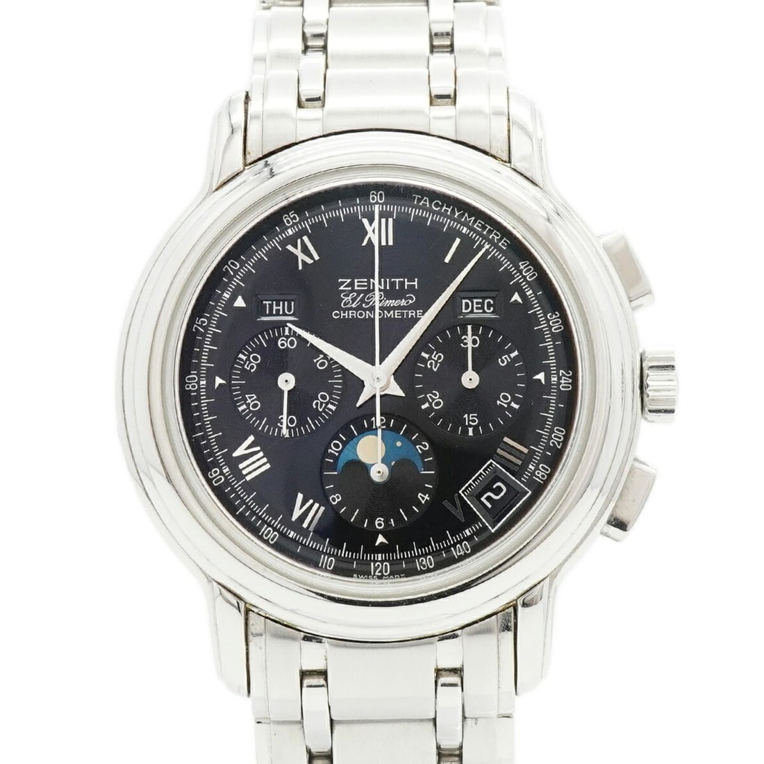 Zenith Chronomaster Moonphase 02.0240.410 Black Dial Men's Watch: --- Catalog ---Category: SizeWrist Size: 18cm / 7.08''Case Diameter: 39.9mm / 1.57''Category: DesignType: WristwatchGender: MenColor (Dial): BlackMaterial (Band): Stainless steelCategory: GeneralMPN: 