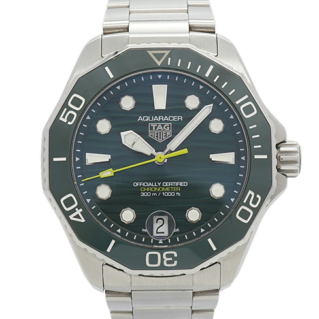 TAG Heuer Aquaracer Professional 300 WBP5116 Green Dial Men's Watch: --- Catalog ---Category: SizeWrist Size: 16.5cm / 6.49''Case Diameter: 42.2mm / 1.66''Category: DesignType: WristwatchGender: MenColor (Dial): GreenMaterial (Band): Stainless steelCategory: GeneralMPN