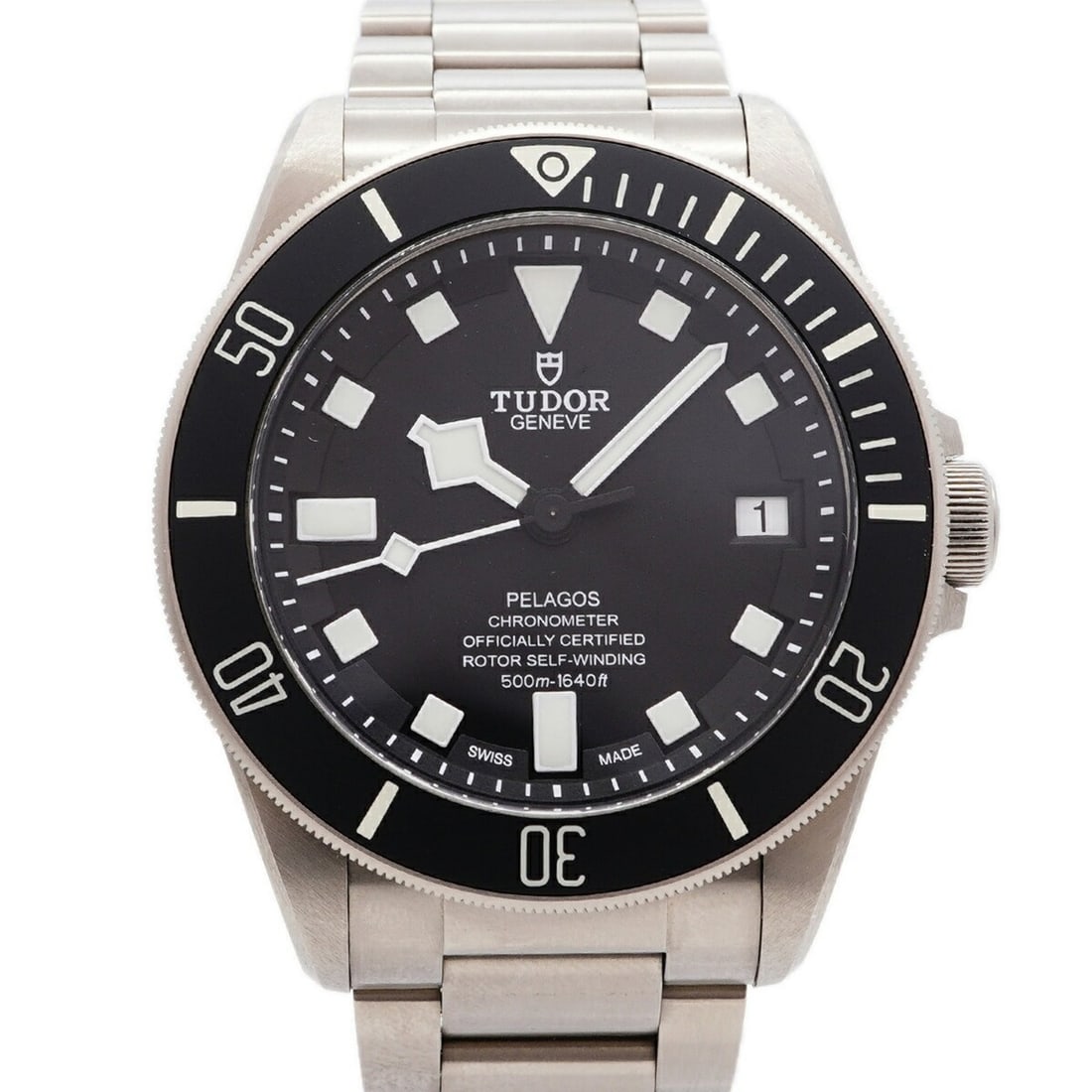 Tudor Pelagos 25600TN Black Dial Men's Watch: --- Catalog ---Category: SizeWrist Size: 16.5cm / 6.49''Case Diameter: 42.3mm / 1.67''Category: DesignType: WristwatchGender: MenColor (Dial): BlackMaterial (Band): TitaniumCategory: GeneralMPN: 25600