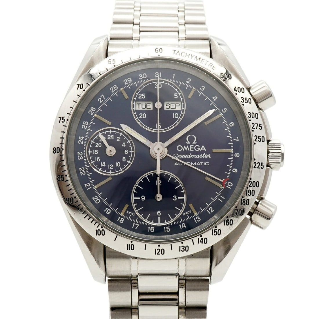 Omega Speedmaster Day-Date 3521.80 Blue Dial Men's Watch: --- Catalog ---Category: SizeWrist Size: 17cm / 6.69''Case Diameter: 39mm / 1.54''Category: DesignType: WristwatchGender: MenColor (Dial): BlueMaterial (Band): Stainless steelCategory: GeneralMPN: 352