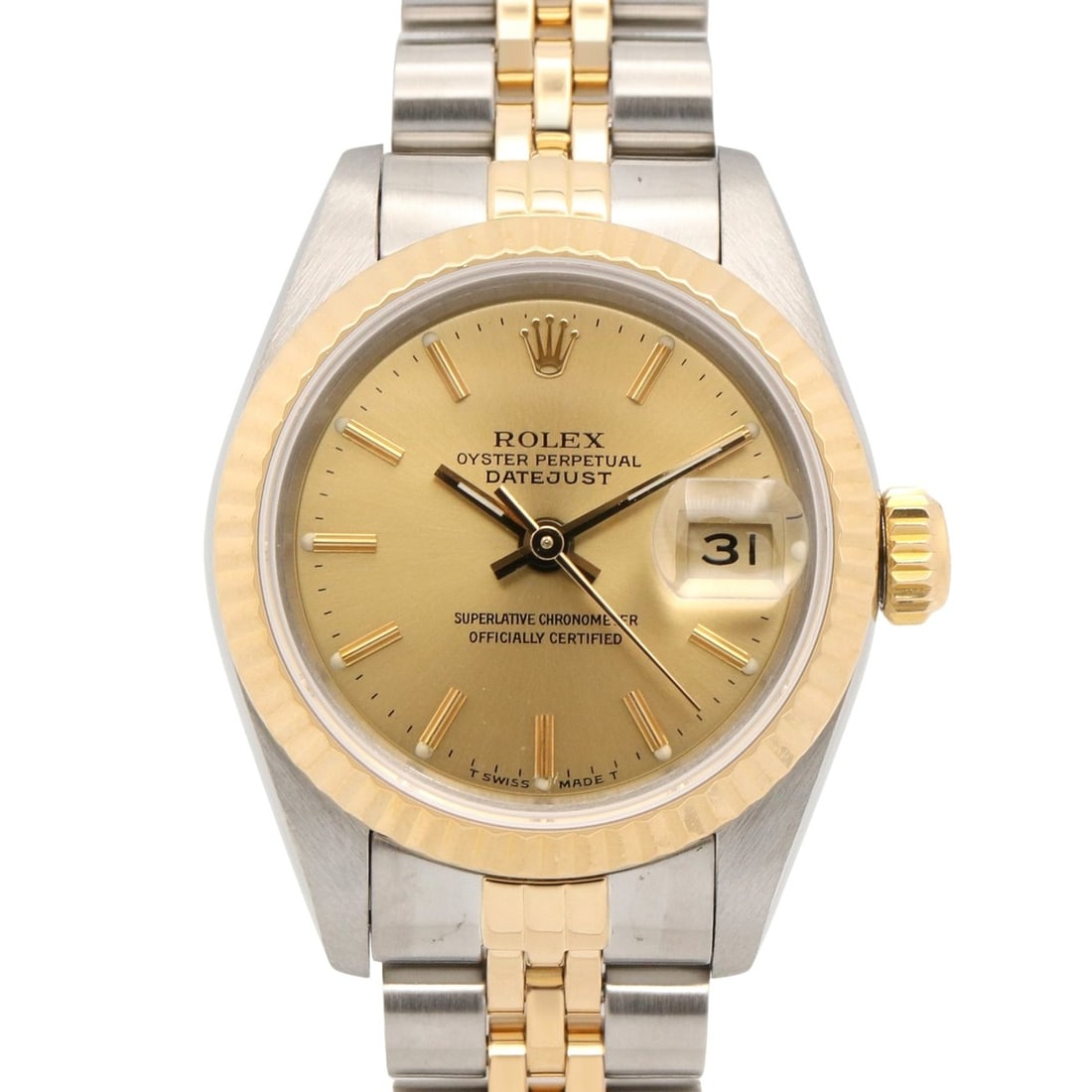 Rolex Datejust 98 Series Wristwatch, 18K (Yellow Gold) Stainless Steel, Ladies', Gold Tone,: --- Catalog ---Category: SizeWrist Size: 16cm / 6.29''Case Diameter: 26mm / 1.02''Category: DesignType: WristwatchGender: WomenColor (Dial): Champagne, GoldMaterial (Band): Stainless steel, Yellow gol