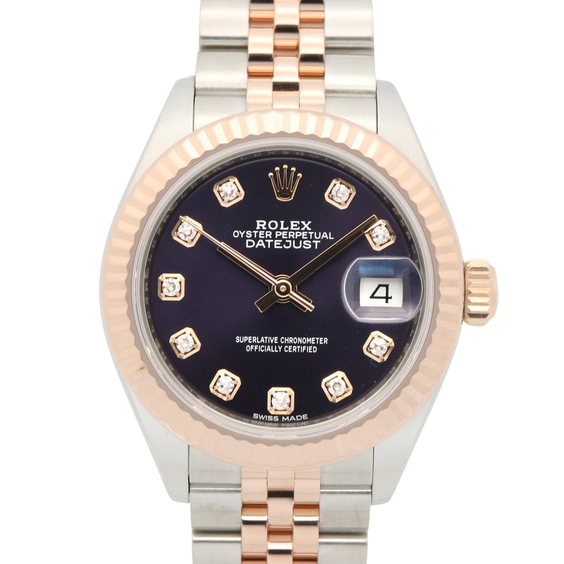 Rolex Datejust 10P Diamond Random Serial Number Watch 18KPG (Pink Gold) Stainless Steel Ladies (1 of 13)