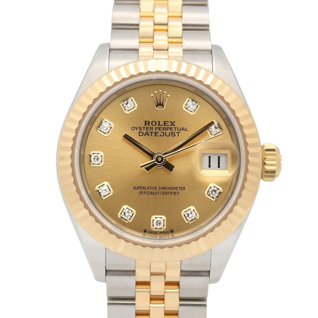 Rolex Datejust 10P Diamond Random Serial Number Watch 18K (Yellow Gold) Stainless Steel Ladies Gold (1 of 13)