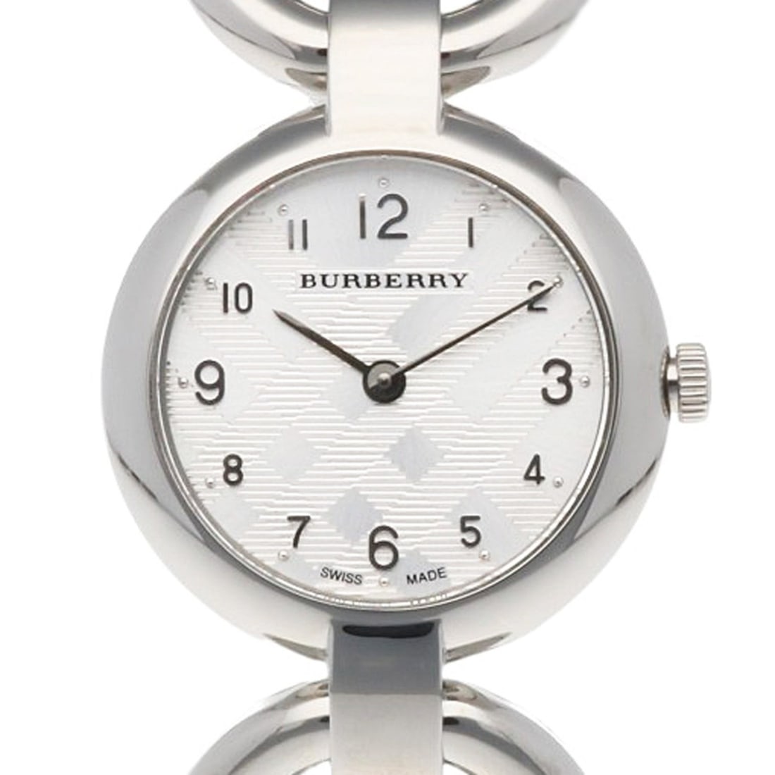 Burberry watch, stainless steel quartz women's watch BU5400.: --- Catalog ---Category: SizeWrist Size: 16.5cm / 6.49''Case Diameter: 28mm / 1.1''Category: DesignType: WristwatchGender: WomenColor (Dial): SilverMaterial (Band): Stainless steelMaterial (Case): Sta