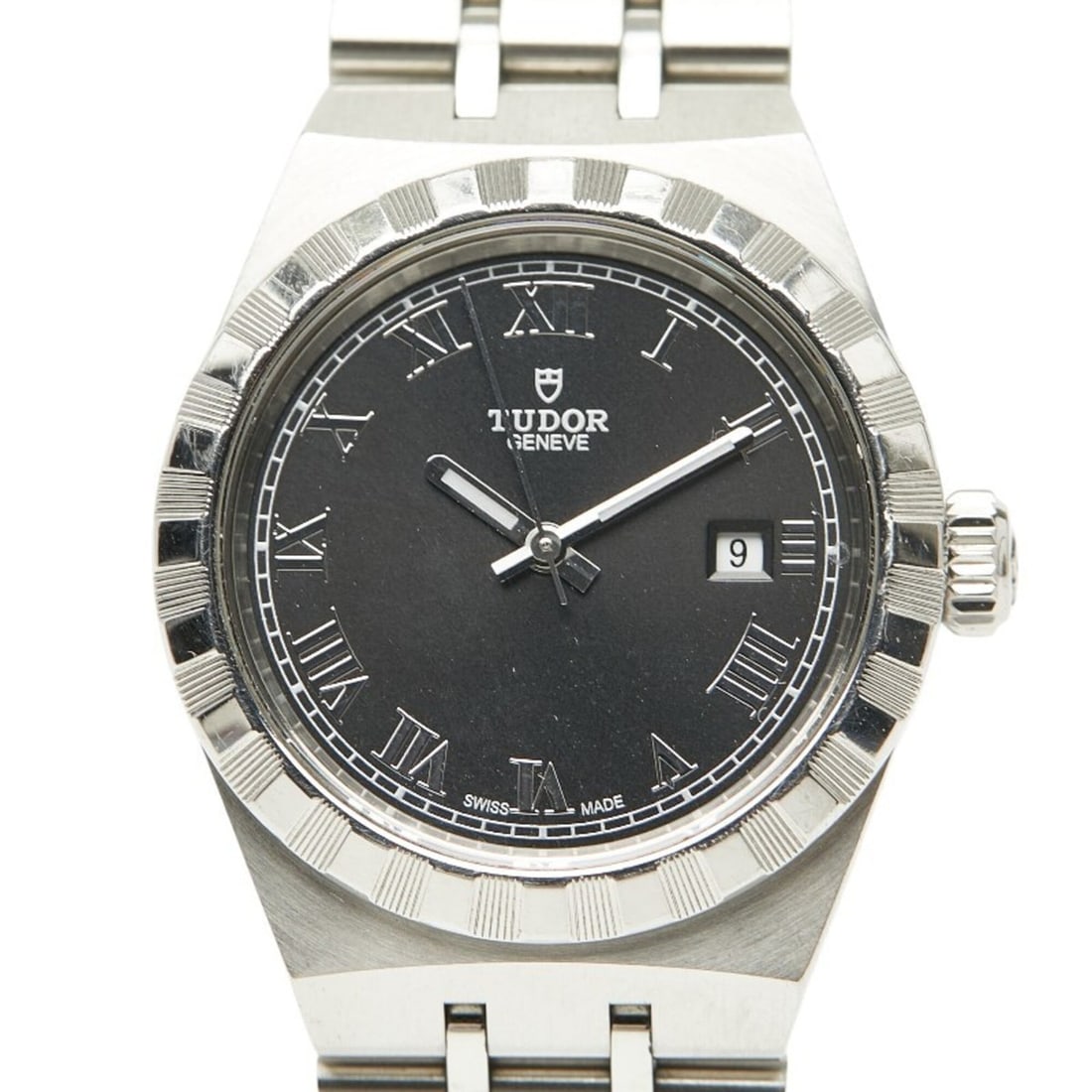 Tudor Royal Watch 28300 Automatic, Black Dial, Stainless Steel, Ladies': --- Catalog ---Category: SizeWrist Size: 14cm / 5.51''Case Diameter: 27.8mm / 1.09''Category: DesignType: WristwatchGender: WomenColor (Dial): BlackMaterial (Band): Stainless steelMaterial (Case): Sta