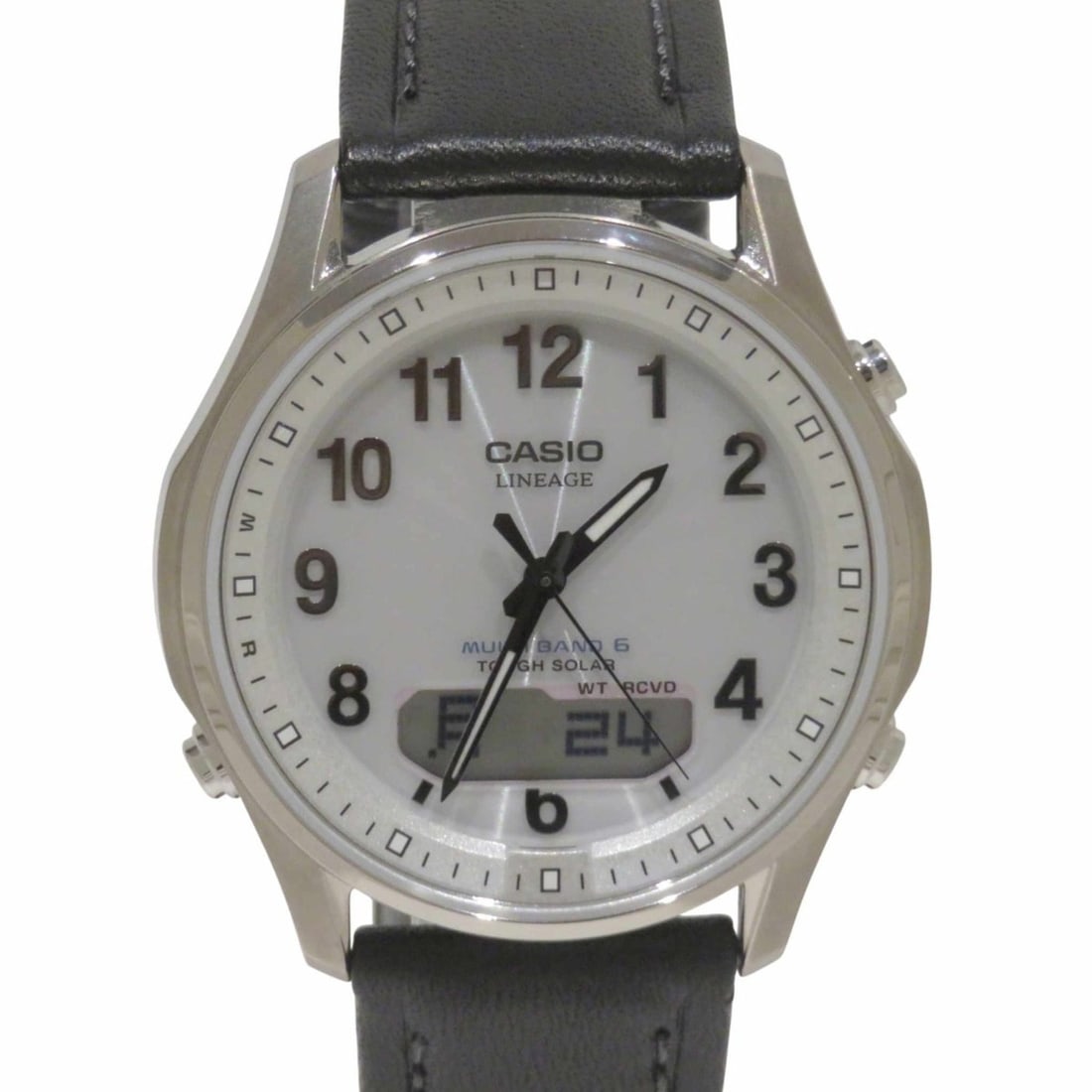 Casio Lineage Solar Titanium Watch, Total Weight 37.0g, Stainless Steel, Genuine Leather Strap, (1 of 11)