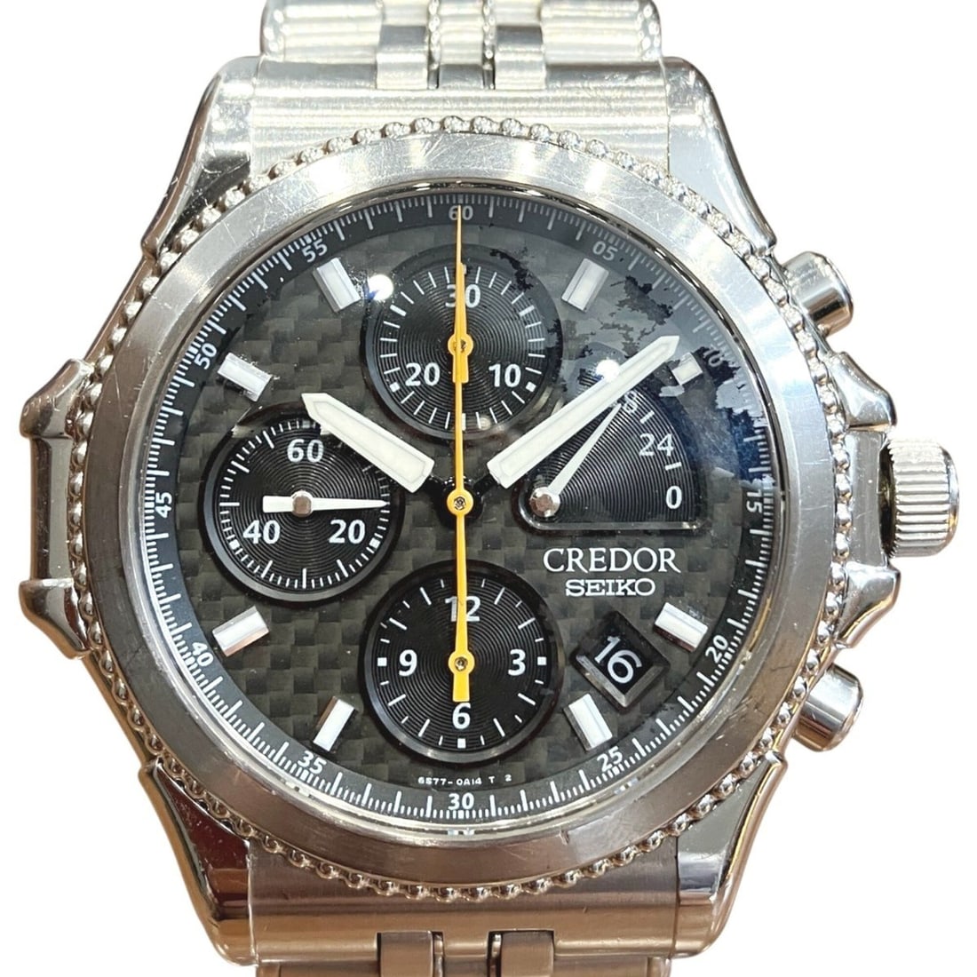 Seiko Pacific 2000 Limited Edition Credor Watch, Total Weight 160.8g, Stainless Steel, Automatic: --- Catalog ---Category: SizeWrist Size: 18.5cm / 7.28''Case Diameter: 41mm / 1.61''Category: DesignType: WristwatchGender: MenColor (Dial): BlackMaterial (Band): Stainless steelMaterial (Case): Stain