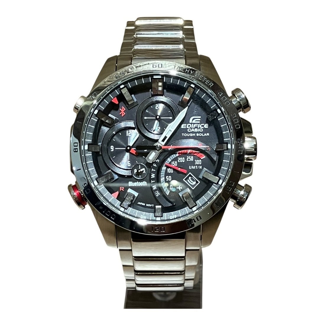 Casio CASIO Watch, Total Weight 197g, Stainless Steel, Radio-Controlled Solar, Black Dial, EQB-501 (1 of 9)