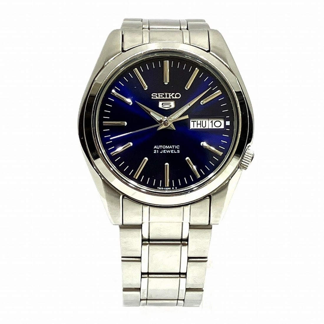 Seiko SEIKO wristwatch, total weight 99.4g, stainless steel, automatic winding, blue dial, 7S26-01V0: --- Catalog ---Category: SizeWrist Size: 17cm / 6.69''Case Diameter: 37mm / 1.46''Category: DesignType: WristwatchGender: Men,WomenColor (Dial): BlueMaterial (Band): Stainless steelMaterial (Case): St