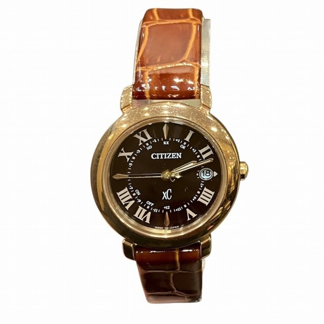 Citizen XC ES9442-04W Radio-Controlled Solar Watch for Women: --- Catalog ---Category: SizeWrist Size: 15cm - 17cm / 5.9'' - 6.69''Case Diameter: 27mm / 1.06''Category: DesignType: WristwatchGender: WomenColor (Dial): BrownMaterial (Band): Stainless steelMateria