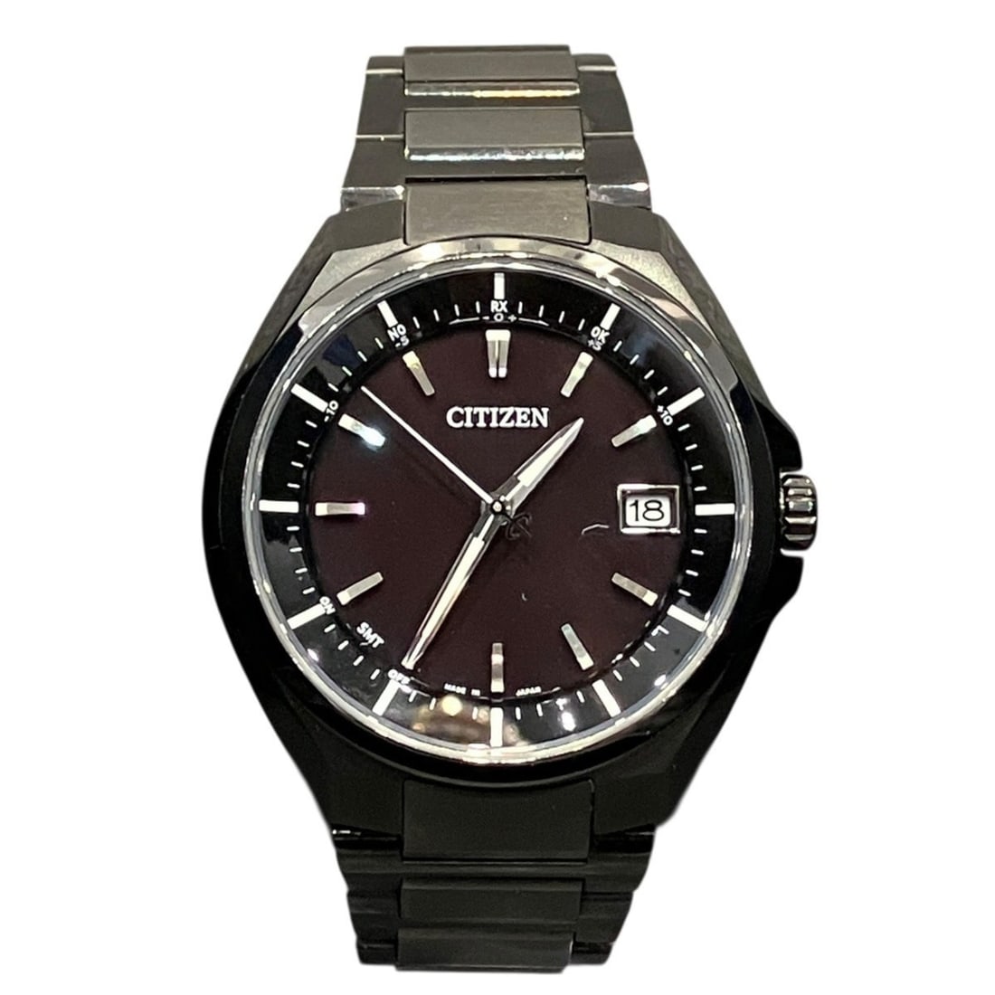 Citizen Attesa wristwatch, total weight 78.8g, solar-powered, black dial, H128-R007971 (1 of 9)