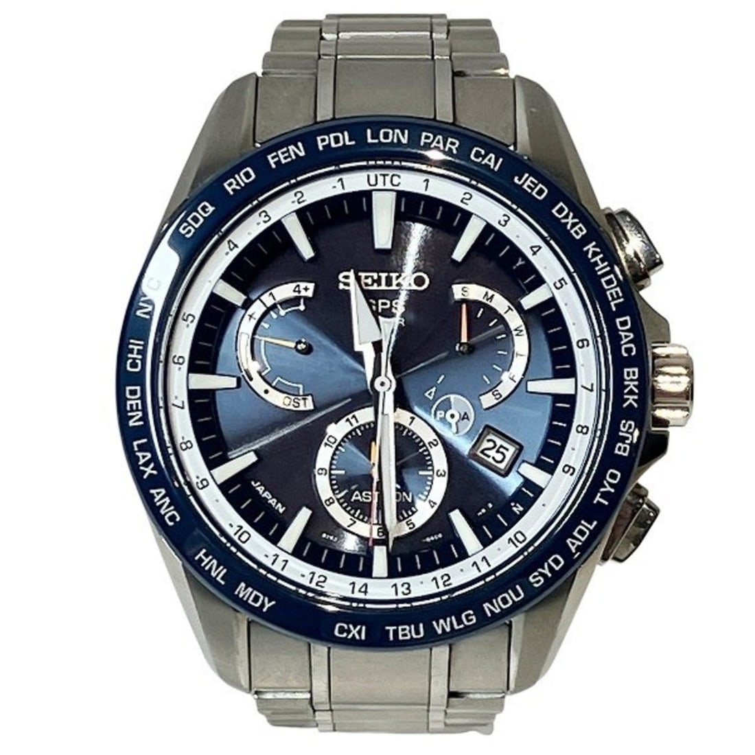 Seiko Astron SBXB053 8X53-0AD0 Solar Watch (Men's): --- Catalog ---Category: SizeWrist Size: 17cm / 6.69''Case Diameter: 47mm / 1.85''Category: DesignType: WristwatchGender: MenColor (Dial): NavyMaterial (Band): Ceramic, Stainless steelMaterial (Case):