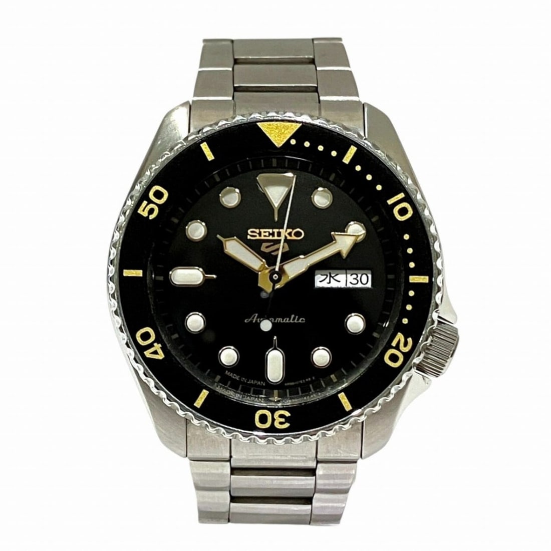 Seiko SEIKO wristwatch, total weight 150g, stainless steel, automatic winding.: --- Catalog ---Category: SizeWrist Size: 16cm / 6.29''Case Diameter: 41mm / 1.61''Category: DesignType: WristwatchGender: MenColor (Dial): BlackMaterial (Band): Stainless steelMaterial (Case): Stainle