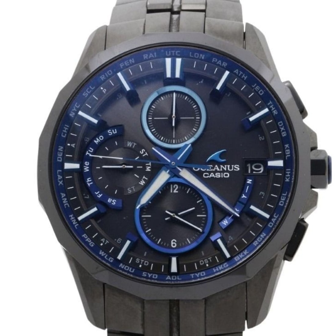 CASIO OCEANUS Manta OCW-S3001B-1AJF Black Titanium Men's Analog Watch: --- Catalog ---Category: SizeWrist Size: 17cm / 6.69''Case Diameter: 44.1mm / 1.74''Category: DesignType: WristwatchGender: MenColor (Dial): BlackMaterial (Band): TitaniumMaterial (Case): TitaniumCate