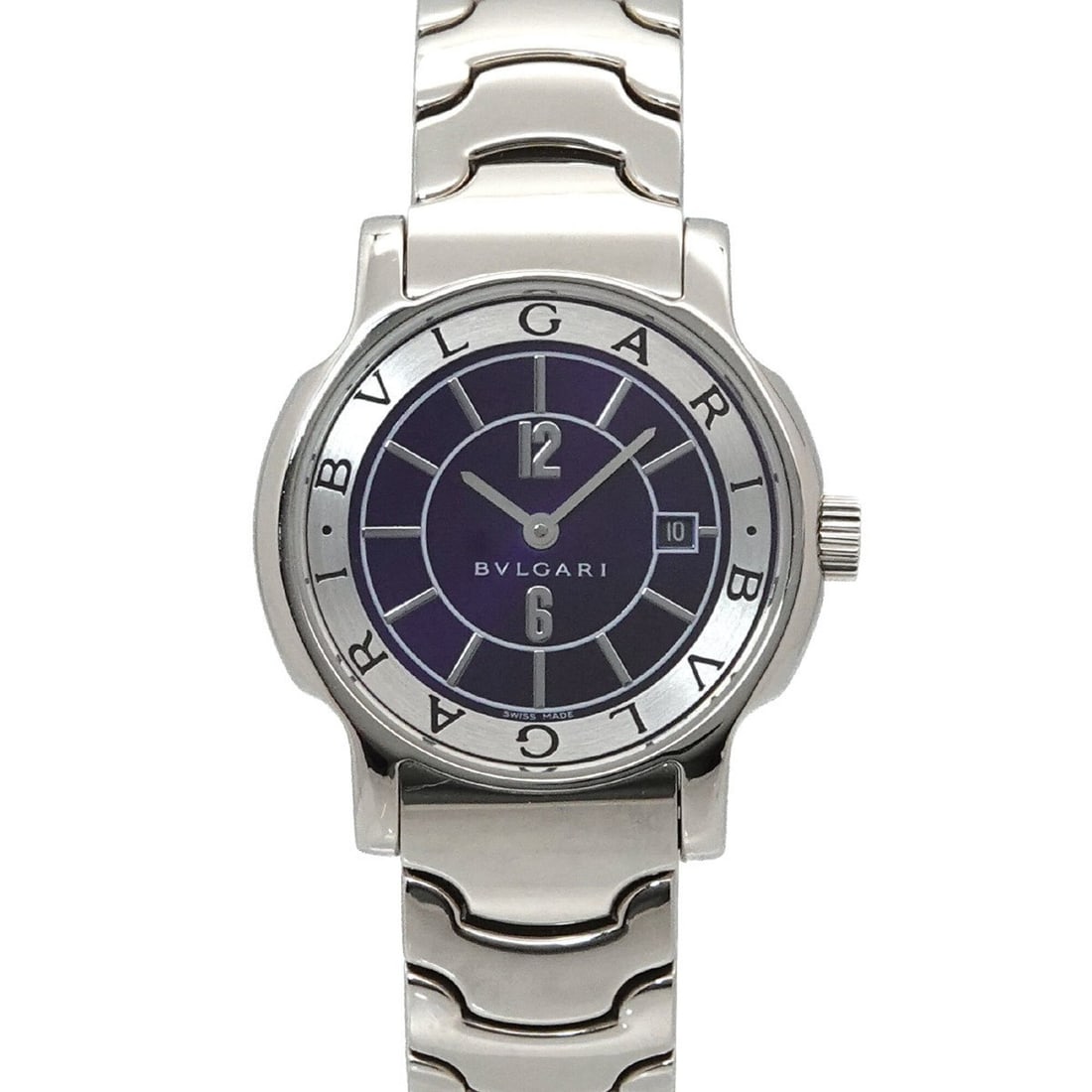 Bulgari BVLGARI Solo Tempo ST29S Women's Watch, Date, Black, Quartz Watch: --- Catalog ---Category: SizeWrist Size: 15.5cm / 6.1''Case Diameter: 29mm / 1.14''Category: DesignType: WristwatchGender: WomenColor (Dial): BlackMaterial (Band): Stainless steelMaterial (Case): Stai