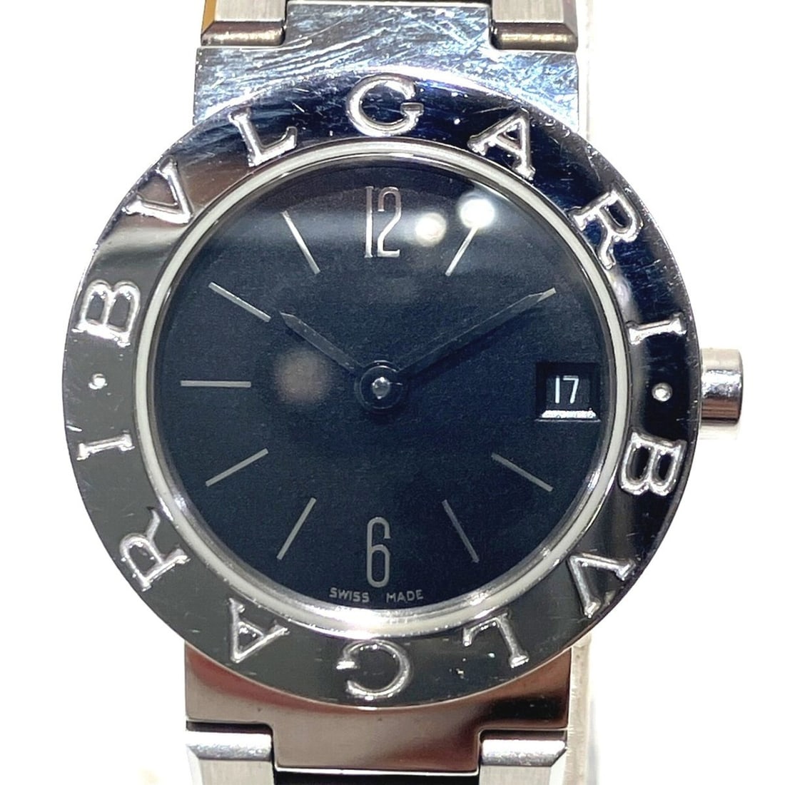 Bulgari Watch, Total Weight 46.2g, Stainless Steel, Quartz, Black Dial, BB23SS: --- Catalog ---Category: SizeWrist Size: 14cm / 5.51''Case Diameter: 22mm / 0.87''Category: DesignType: WristwatchGender: WomenColor (Dial): BlackMaterial (Band): Stainless steelMaterial (Case): Stain