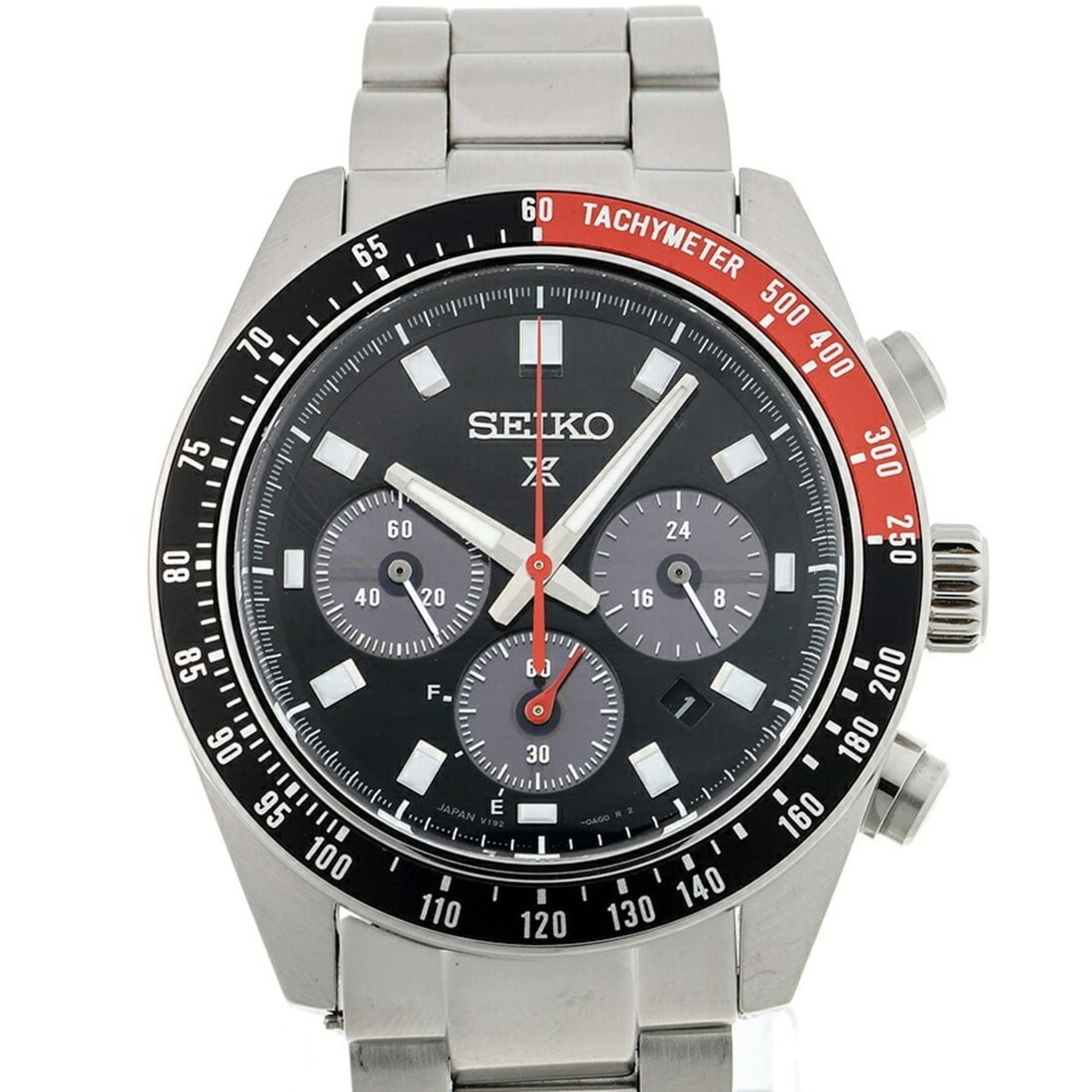 Seiko Prospex Speedtimer SBDL099 V192-0AH0 Quartz Solar Watch: --- Catalog ---Category: SizeWrist Size: 18cm / 7.08''Case Diameter: 41.4mm / 1.63''Category: DesignType: WristwatchGender: MenColor (Dial): BlackMaterial (Band): Stainless steelMaterial (Case):