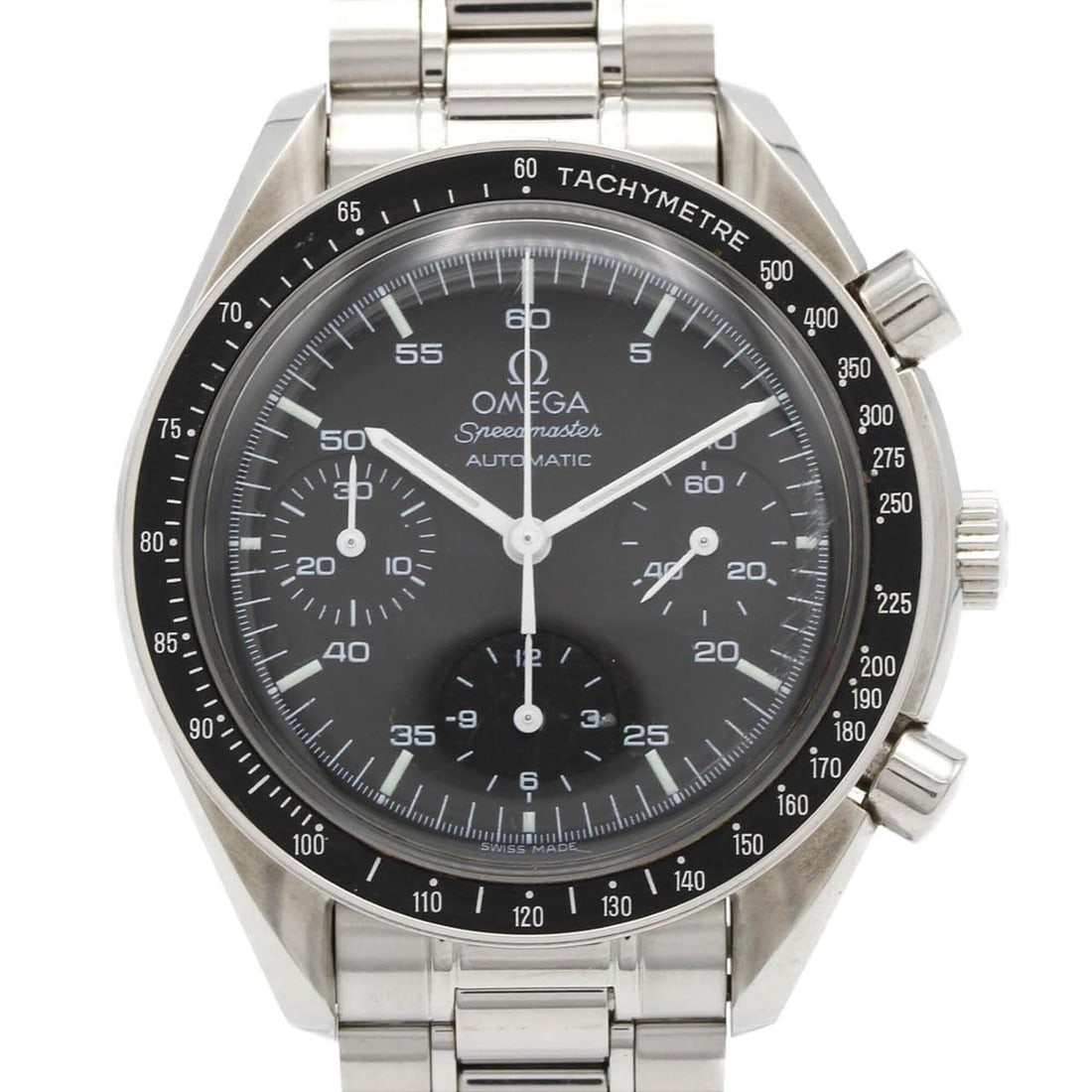 Omega Speedmaster 3510.50 SS Automatic Watch: --- Catalog ---Category: SizeWrist Size: 18cm / 7.08''Case Diameter: 39mm / 1.54''Category: DesignType: WristwatchGender: MenColor (Dial): BlackMaterial (Band): Stainless steelMaterial (Case): Stainle