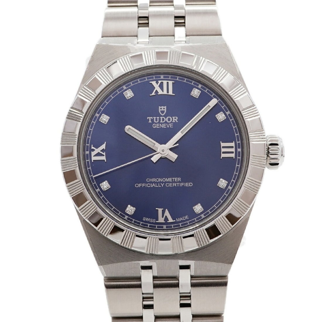 Tudor Royal 8P Diamond 2830A1A0 Blue Dial Women's Watch: --- Catalog ---Category: SizeWrist Size: 16.5cm / 6.49''Case Diameter: 30mm / 1.18''Category: DesignType: WristwatchGender: WomenColor (Dial): BlueMaterial (Band): Stainless steelCategory: GeneralMPN: