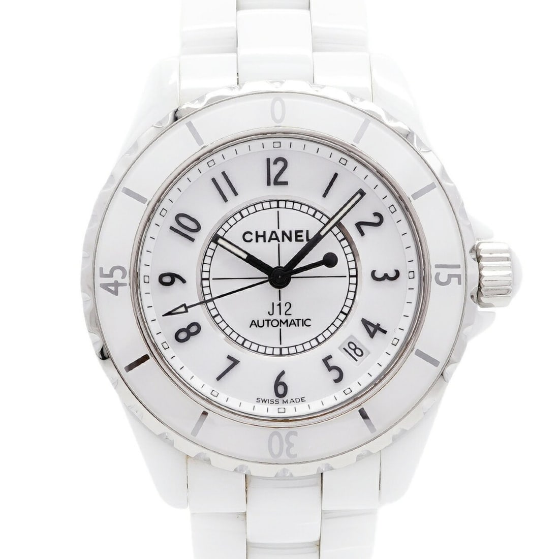Chanel J12 H0970 White Dial Men's Watch: --- Catalog ---Category: SizeWrist Size: 16cm / 6.29''Case Diameter: 39mm / 1.54''Category: DesignType: WristwatchGender: MenColor (Dial): WhiteMaterial (Band): CeramicCategory: GeneralMPN: H0970Brand