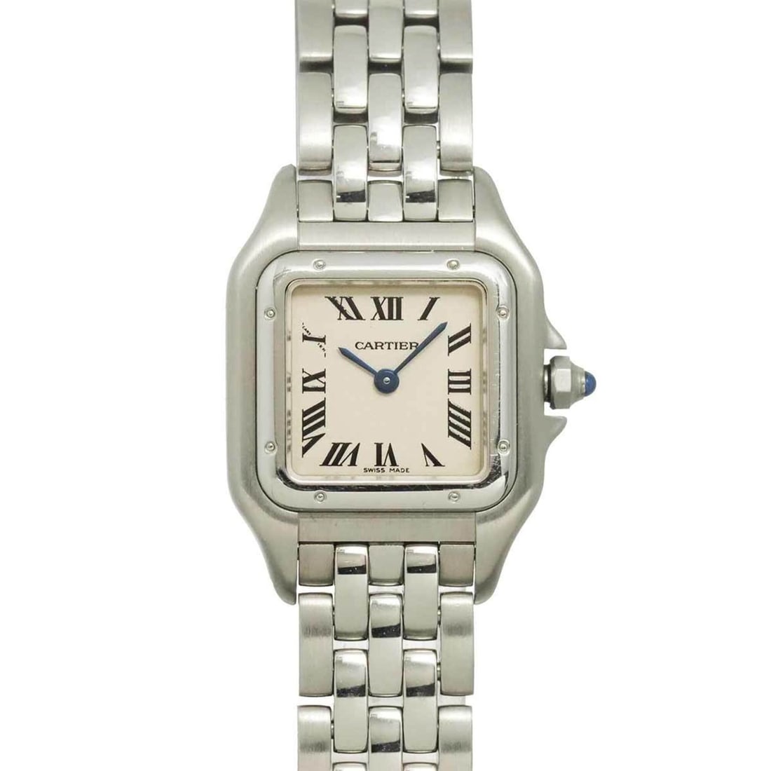 Cartier Panthère SM W25033P5 Women's Watch, Ivory, Quartz Watch: --- Catalog ---Category: SizeWrist Size: 16.5cm / 6.49''Case Diameter: 22mm / 0.87''Category: DesignType: WristwatchGender: WomenColor (Dial): IvoryMaterial (Band): Stainless steelMaterial (Case):