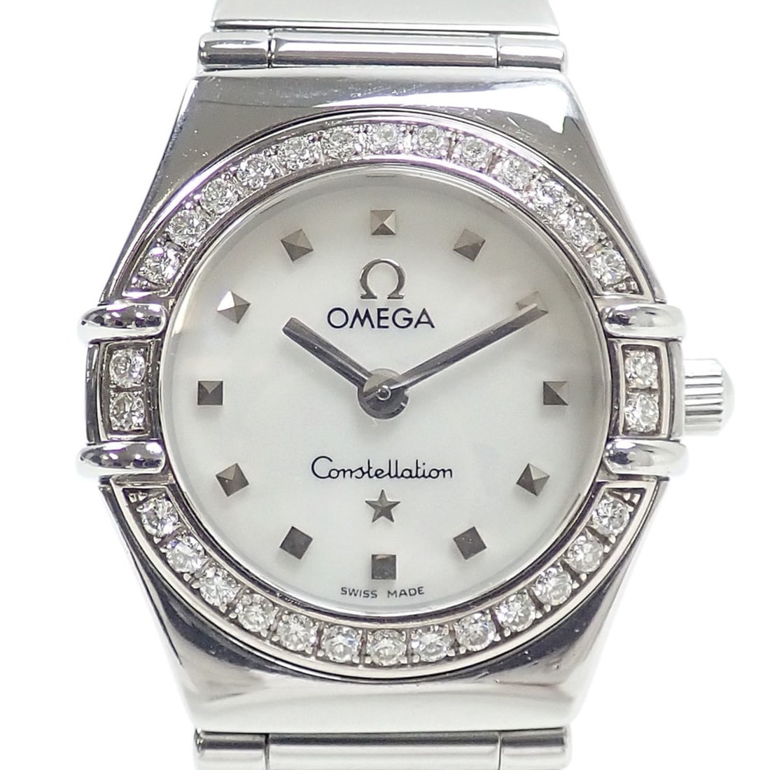 Omega Constellation Mini My Choice Ladies Quartz Watch, Stainless Steel, 1465.71, Battery-Powered: --- Catalog ---Category: SizeWrist Size: 14.5cm / 5.7''Case Diameter: 22mm / 0.87''Category: DesignType: WristwatchGender: WomenColor (Dial): WhiteMaterial (Band): Stainless steelMaterial (Case): Stai