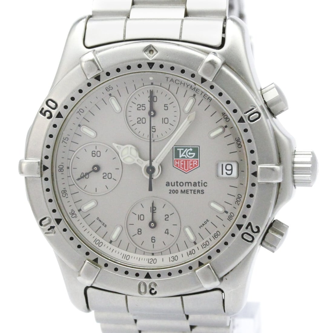 TAG HEUER 2000 Chronograph Stainless Steel Automatic Watch 760.306: --- Catalog ---Category: SizeCase Diameter: 39mm / 1.54''Category: DesignType: WristwatchStyle: SportGender: MenColor (Dial): SilverMaterial (Band): Stainless steelMaterial (Case): Stainless steelCate