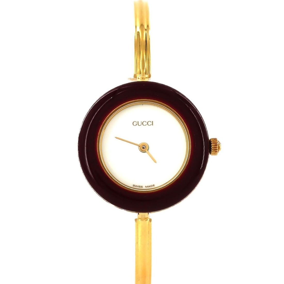 Gucci Change Ring GP S size 11 12.2 Quartz Watch: --- Catalog ---Category: SizeWrist Size: 14cm / 5.51''Case Diameter: 26mm / 1.02''Category: DesignType: WristwatchGender: WomenColor (Dial): WhiteMaterial (Band): Gold platedMaterial (Case): Gold plat