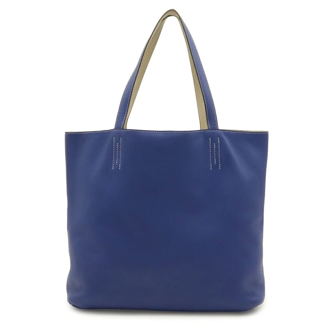 HERMES Double Sens 36 Tote Bag, Reversible, Taurillon Clemence Leather, Blue Electric, Beton, A: --- Catalog ---Category: SizeSize (HxWxD): 34cm x 35cm x 12.5cm / 13.38'' x 13.77'' x 4.92''Category: DesignType: Tote bagColor: Blue ElectricGender: WomenMaterial: Taurillon clemence leather Category