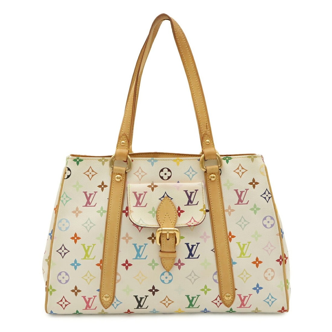 LOUIS VUITTON Louis Vuitton Monogram Multicolor Aurelia MM Tote Bag Shoulder Blanc White M40094: --- Catalog ---Category: SizeSize (HxWxD): 24.5cm x 37.5cm x 12.5cm / 9.64'' x 14.76'' x 4.92''Category: DesignType: Shoulder bag, Tote bagColor: BlancGender: WomenMaterial: Monogram , Canvas , PVC , 