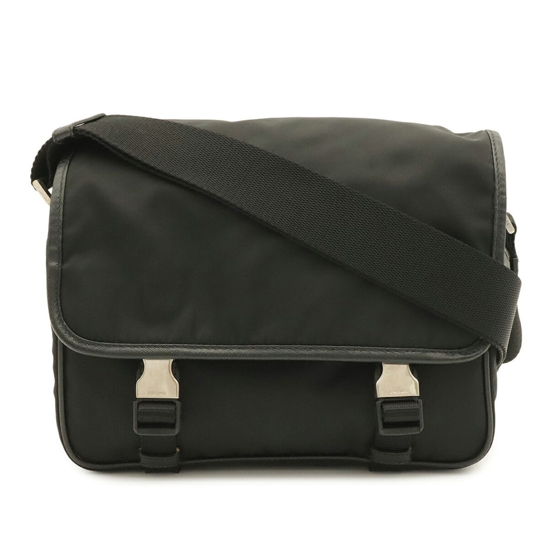 PRADA Prada Shoulder Bag Handbag Nylon Leather NERO Black 2VD769 (1 of 15)