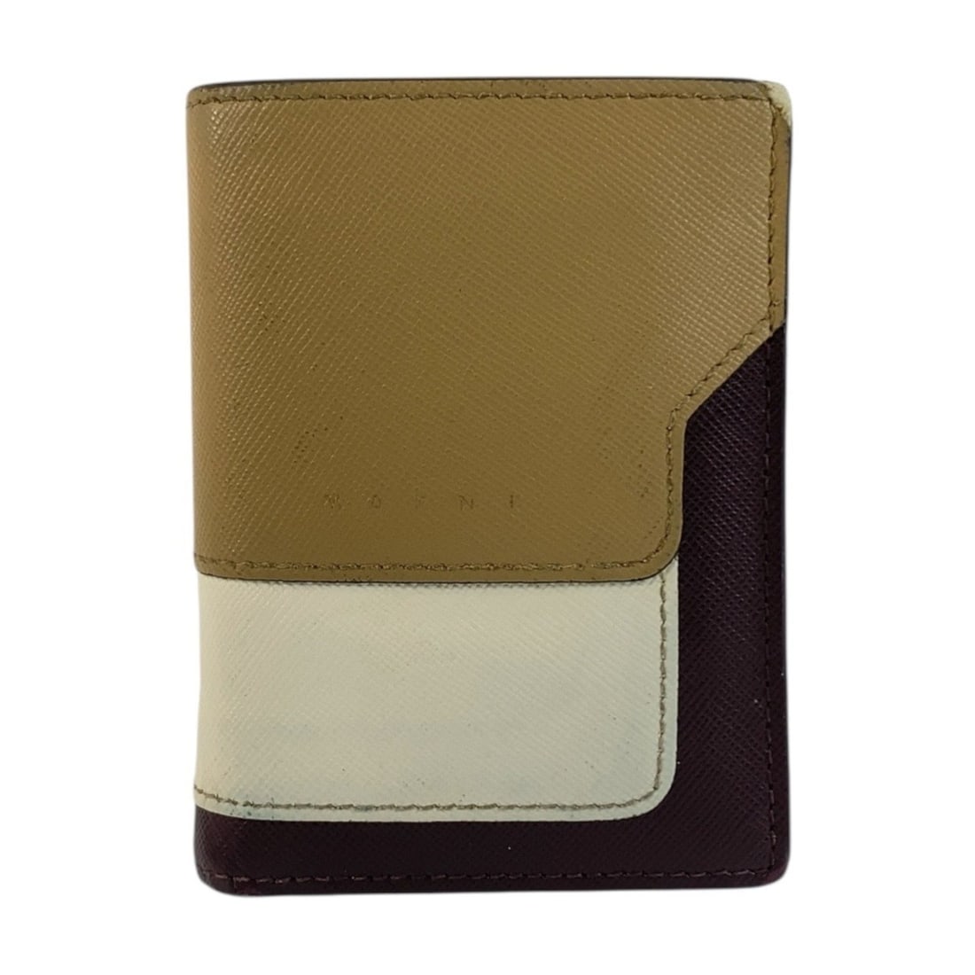 MARNI (Marni) Beige Brown Leather Folding Wallet with Gold Hardware - Compact for Women: --- Catalog ---Category: SizeSize (HxWxD): 11cm x 8cm x 2cm / 4.33'' x 3.14'' x 0.78''Category: DesignType: Wallet (bi-fold)Color: Beige, BrownGender: WomenMaterial: Leather Category: GeneralBrand: Ma