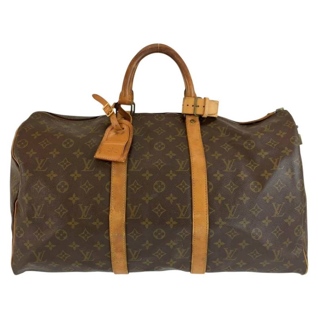 LOUIS VUITTON Louis Vuitton Monogram Keepall 50 Brown Gold Hardware Leather M41426 Boston Bag: --- Catalog ---Category: SizeSize (HxWxD): 27cm x 51cm x 21cm / 10.62'' x 20.07'' x 8.26''Category: DesignType: Boston bag, HandbagColor: BrownGender: WomenMaterial: PVC , Leather Hardware Color: Gold