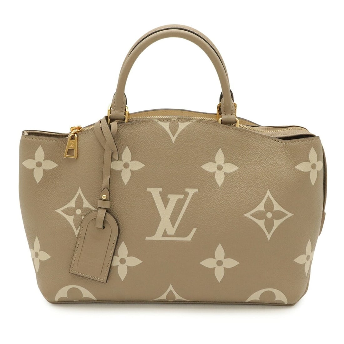 LOUIS VUITTON Louis Vuitton Monogram Empreinte Petit Palais PM Handbag Tourtrell Crème Shoulder Bag: --- Catalog ---Category: SizeSize (HxWxD): 20.5cm x 27.5cm x 12cm / 8.07'' x 10.82'' x 4.72''Category: DesignType: HandbagColor: Beige, MonogramGender: WomenMaterial: Monogram Empreinte Category: Gene