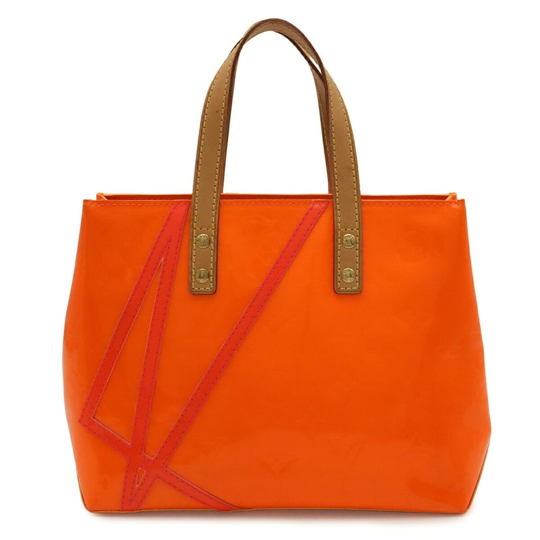 LOUIS VUITTON Louis Vuitton Monogram Vernis Fluorescent Lead PM Handbag Mini Tote Patent Leather (1 of 17)