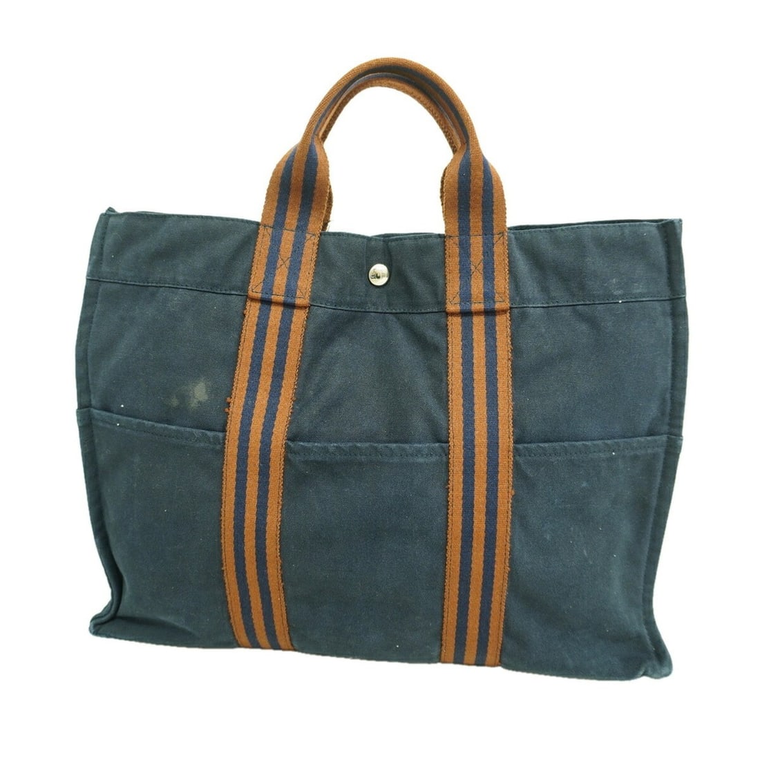 Hermes Fourre-Tout MM Canvas Tote Bag, Navy, Men's & Women's: --- Catalog ---Category: SizeSize (HxWxD): 31.5cm x 42cm x 10cm / 12.4'' x 16.53'' x 3.93''Category: DesignType: Tote bagColor: NavyGender: Men,WomenMaterial: Canvas Hardware Color: SilverCategory: Ge