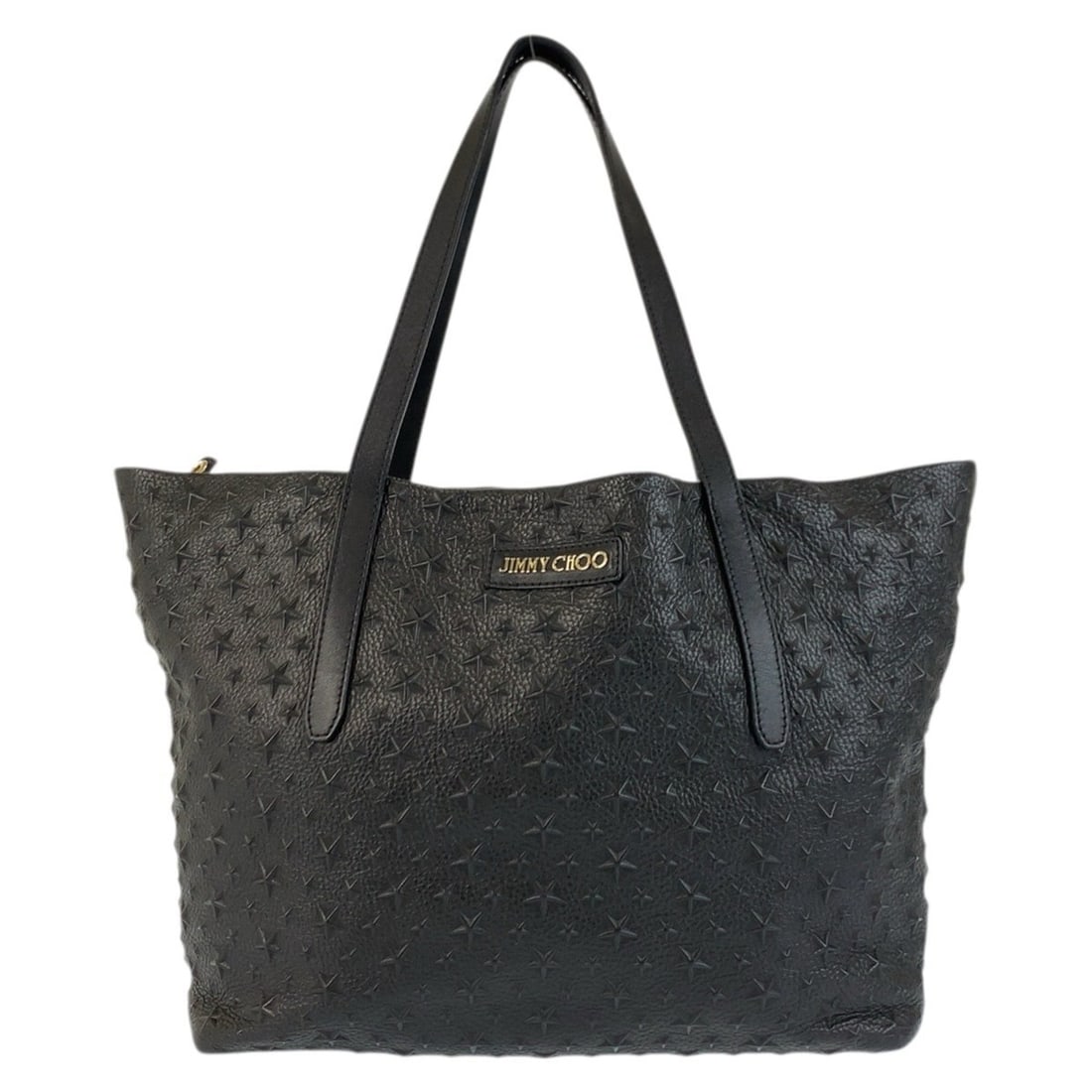 JIMMY CHOO Star Studded Pimlico Black Leather Tote Bag Shoulder for Women (1 of 10)