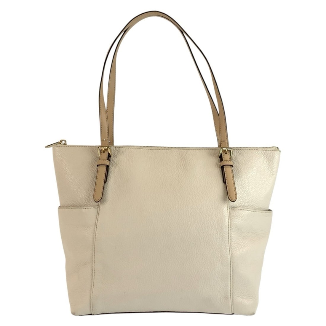 Michael Kors beige leather tote bag/shoulder bag with gold hardware, size 35T2GTTT8L, for women.: --- Catalog ---Category: SizeSize (HxWxD): 27cm x 40cm x 10cm / 10.62'' x 15.74'' x 3.93''Category: DesignType: Shoulder bag, Tote bagColor: BeigeGender: WomenMaterial: Leather Hardware Color: GoldCat