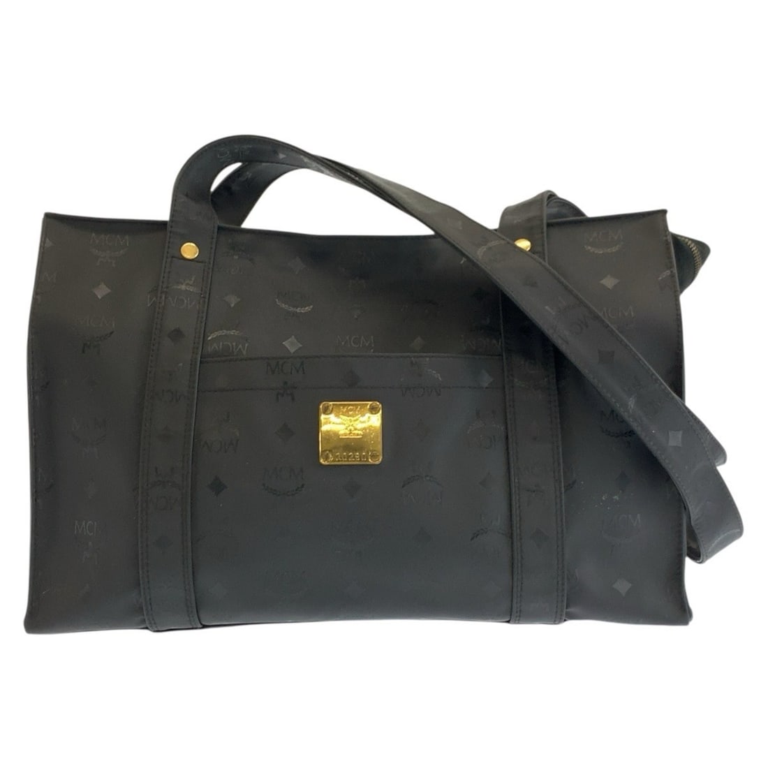 MCM Visetos Black Tote Bag with Gold Hardware - Shoulder for Women: --- Catalog ---Category: SizeSize (HxWxD): 26cm x 38cm x 13cm / 10.23'' x 14.96'' x 5.11''Category: DesignType: Shoulder bag, Tote bagColor: BlackGender: WomenMaterial: PVC Hardware Color: GoldCategor