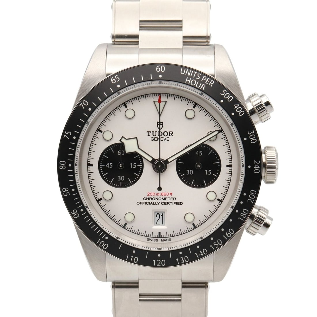 Tudor Black Bay Chrono Watch, Stainless Steel, Men's, Silver Tone, 79360N: --- Catalog ---Category: SizeWrist Size: 19.5cm / 7.67''Case Diameter: 41mm / 1.61''Category: DesignType: WristwatchGender: MenColor (Dial): SilverMaterial (Band): Stainless steelMaterial (Case): Stai