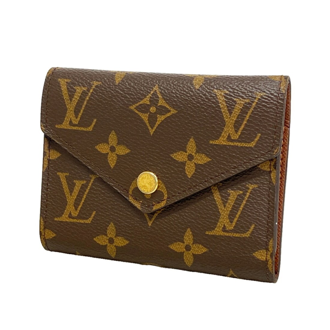 Louis Vuitton Tri-fold Wallet Monogram Portefeuille Victorine M62472 Brown Women's: --- Catalog ---Category: SizeSize (HxWxD): 9cm x 12cm x 1.5cm / 3.54'' x 4.72'' x 0.59''Category: DesignType: Wallet (tri-fold)Color: BrownGender: WomenCategory: GeneralMPN: M62472Brand: Louis Vuitton