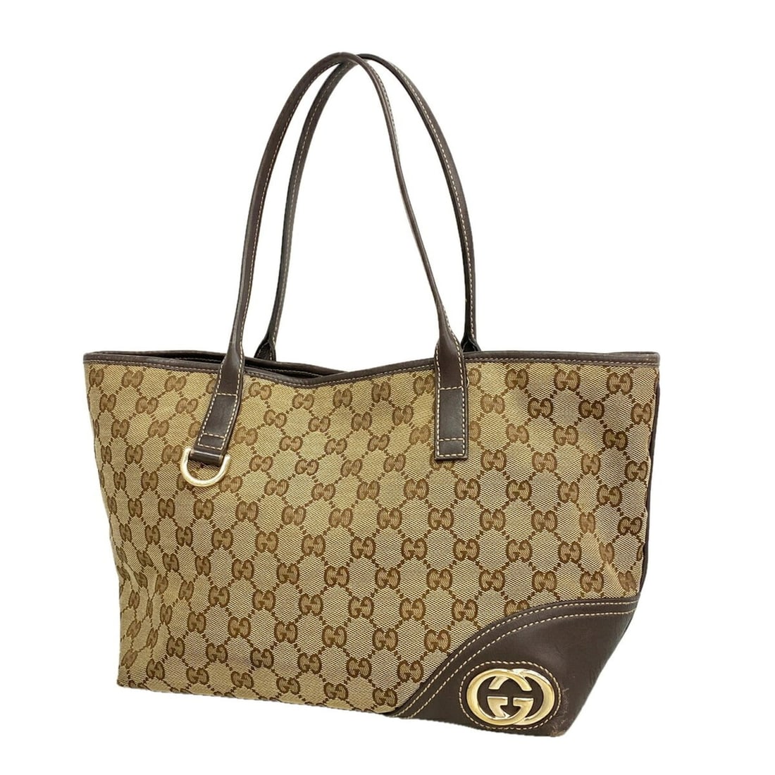 Gucci GG Canvas Tote Bag 169946, Brown Canvas, Women's: --- Catalog ---Category: SizeSize (HxWxD): 22cm x 28cm x 14cm / 8.66'' x 11.02'' x 5.51''Category: DesignType: Tote bagColor: BrownGender: WomenMaterial: Canvas Hardware Color: GoldCategory: GeneralMP